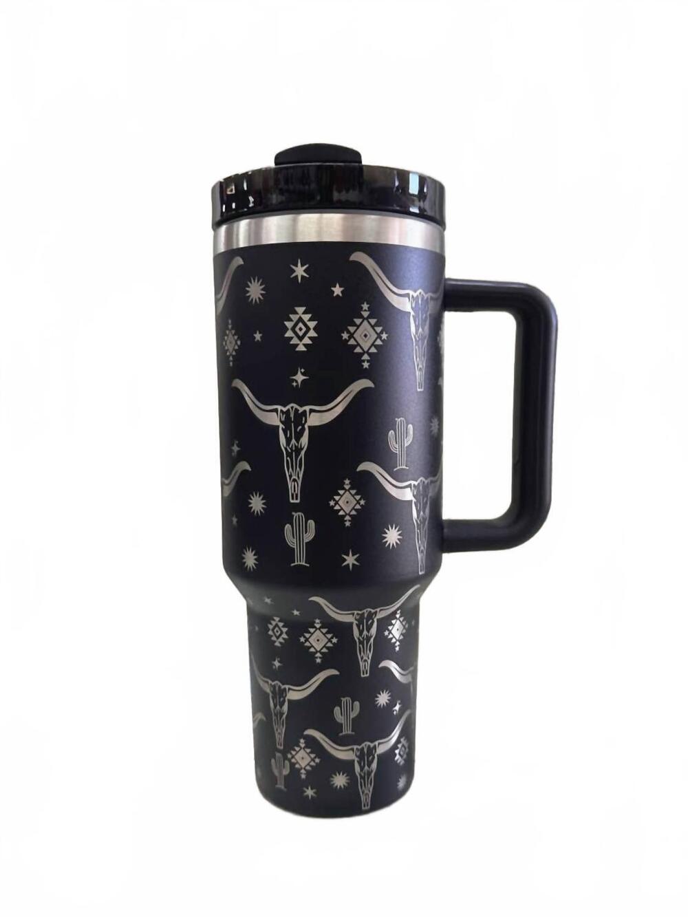 NEW DESHENG ENTERPRISE longhorn stainless steel tumblers cup in black